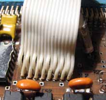 Шлейф клавиатуры &laquo;Байта&raquo;, впаянный в плату